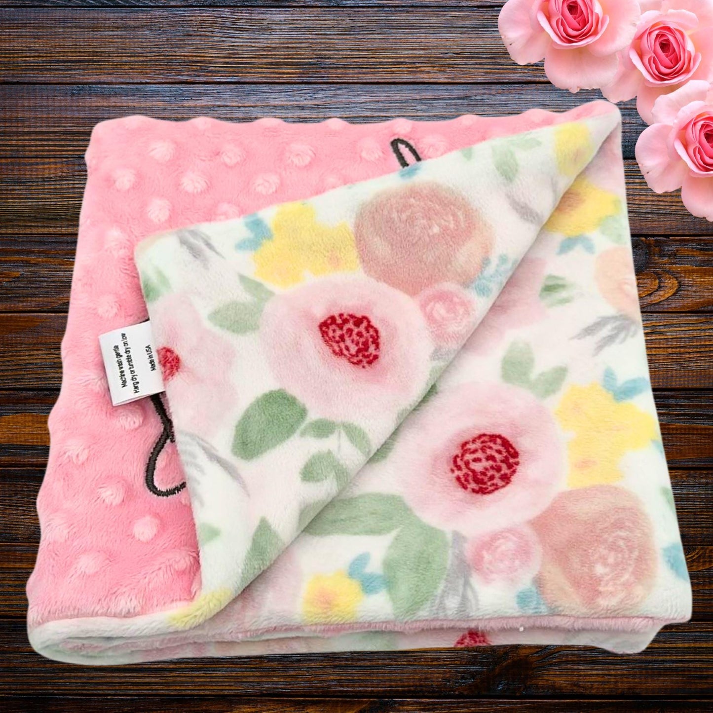 Blush Bloom Minky Baby Lovey: Perfect Travel Companion for Baby's Snuggly Cuddles