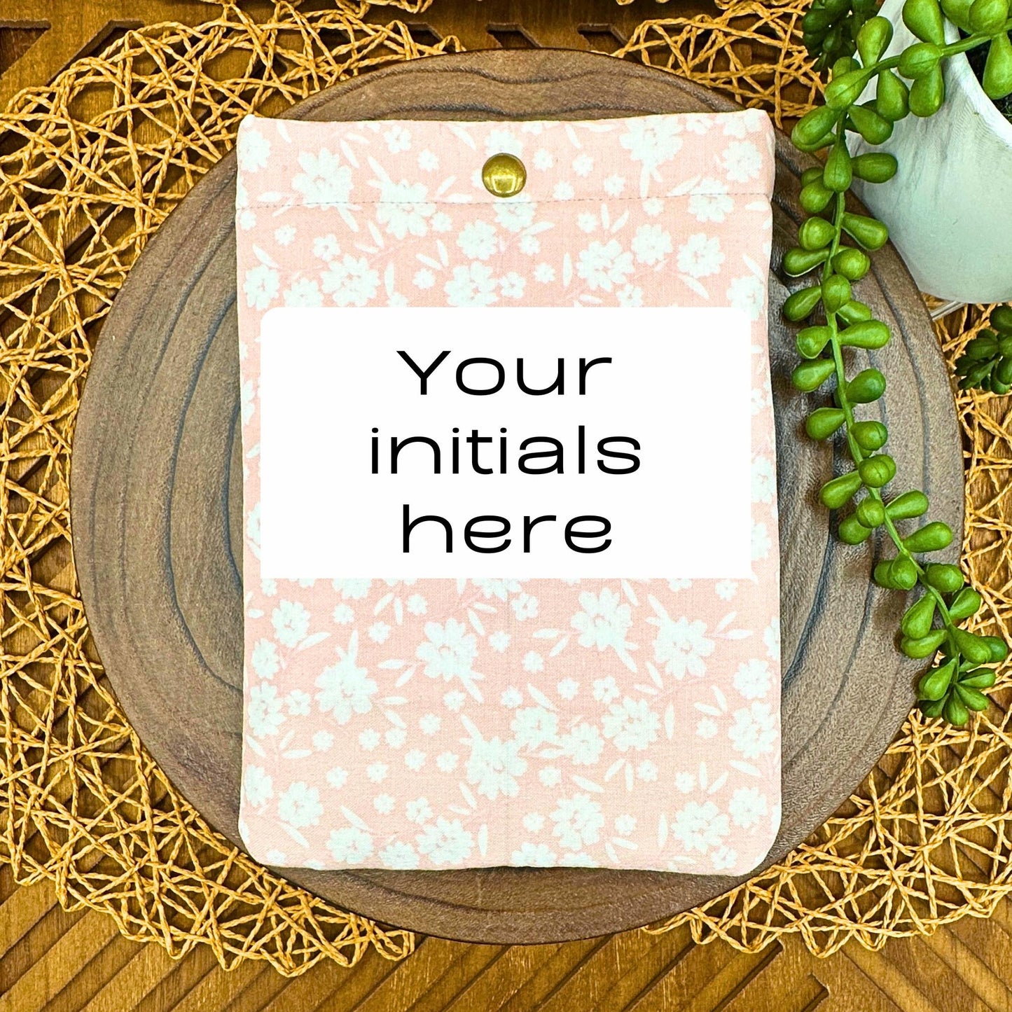 personalized pink with cream flowers kindle paperwhite sleeve