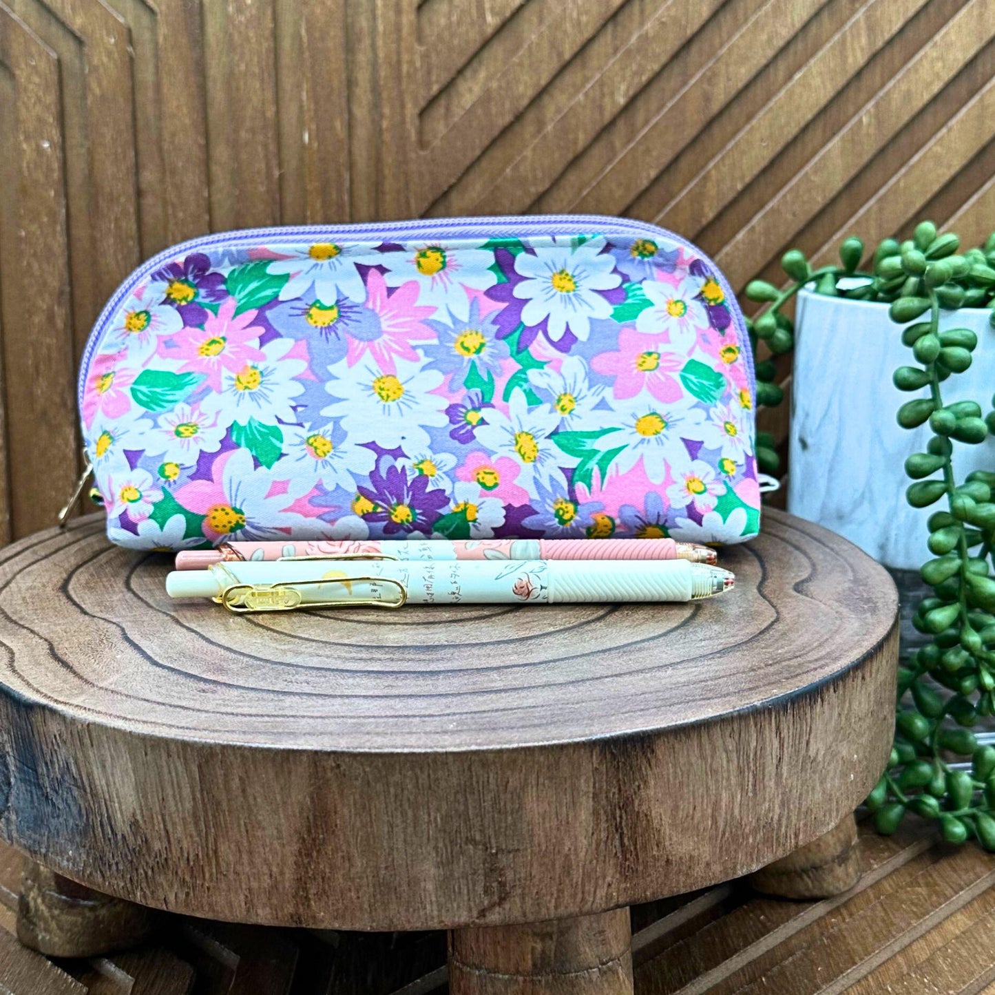 Chic Floral Makeup Bag Set: All-in-One Organizer for Beauty, Tech and More