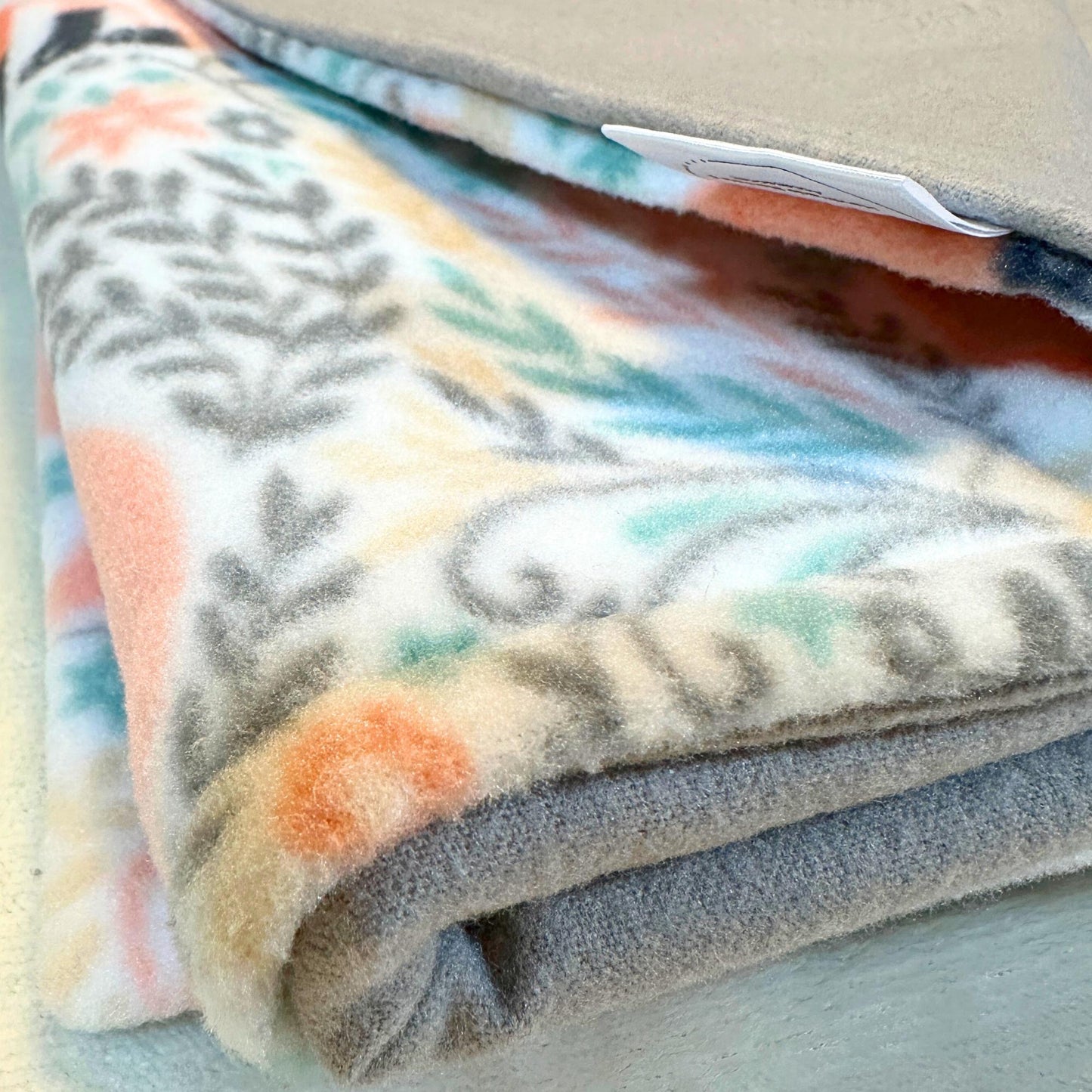 Peach Fox Cozy Fleece Baby Blanket - Perfect for Tummy Time & Travel