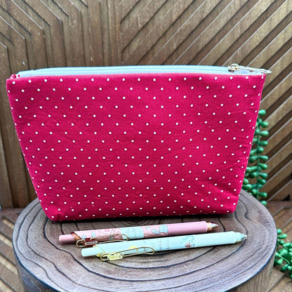 Sassy Red Dot Makeup Bag: Your Ultimate Stylish Carry-All