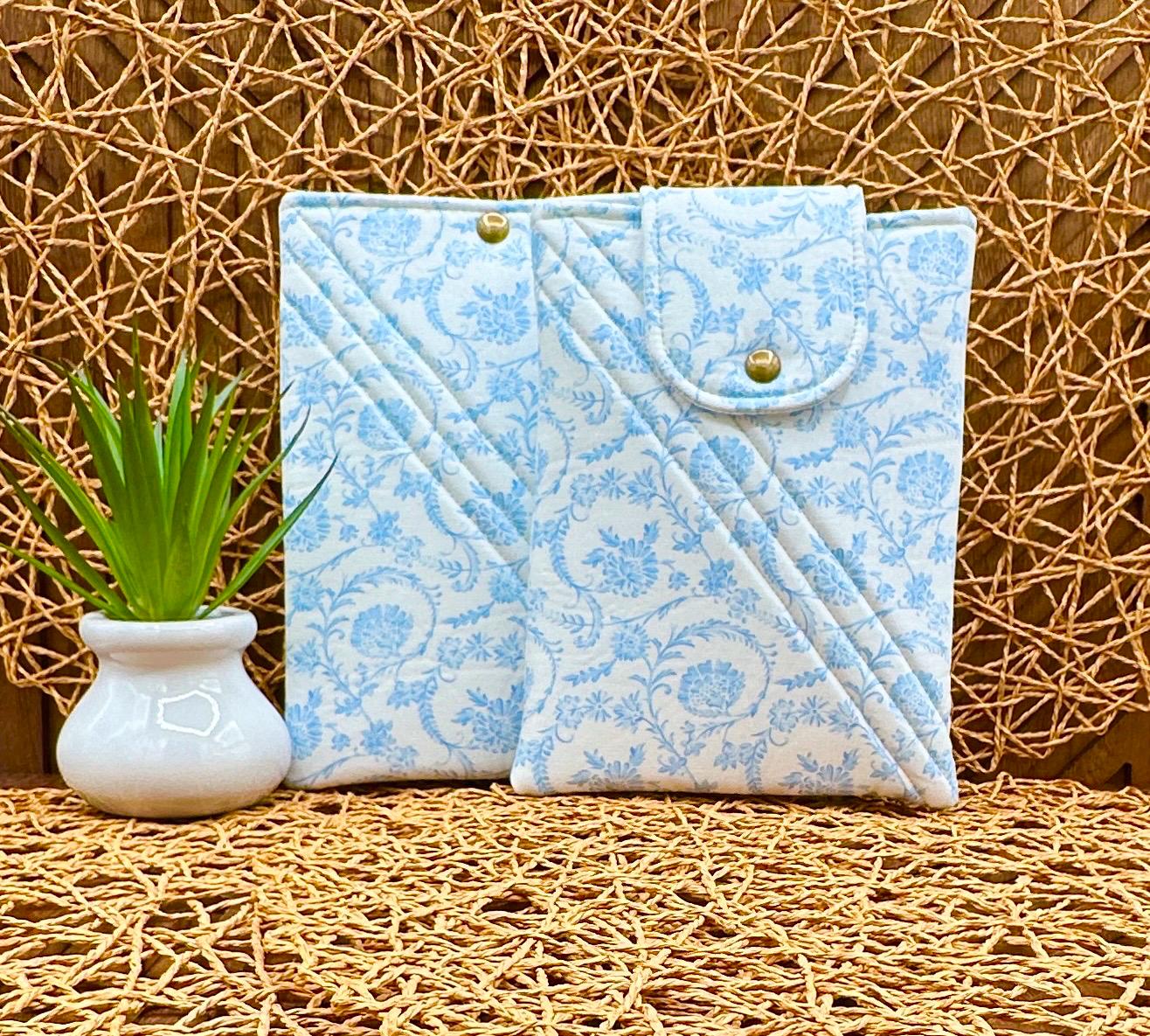 Personalized elegant blue coquette kindle paperwhite sleeve