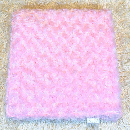 Pink Rosebud Minky Baby Blanket with Matching Lovey – Soft, Handmade Set for Extra Comfort and Cuddles