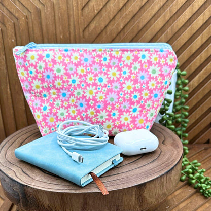 Cute Pink and Lilac Makeup Bag Set: Perfect for Travel, Cosmetics, and More!