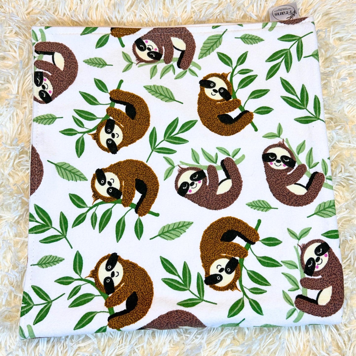 Charming Sleepy Sloth Snuggle Baby Blanket Set - Perfect Nursery Decor! Sloth Hugs Baby Blanket Shower Gift, Warm Cotton Flannel Nursery Decor
