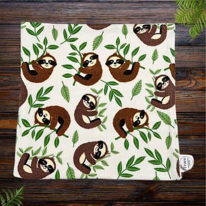 Charming Sleepy Sloth Snuggle Baby Blanket Set - Perfect Nursery Decor! Sloth Hugs Baby Blanket Shower Gift, Warm Cotton Flannel Nursery Decor