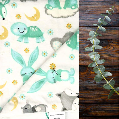 Charming Critters Flannel and Minky Baby Blanket - Ideal for Crib, Stroller, and Adventures