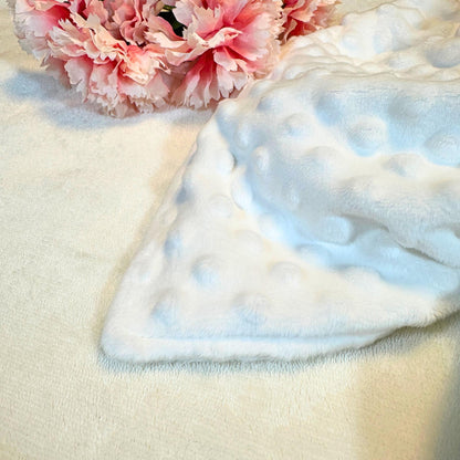 Classic White Dot Minky Baby Lovey – Ideal for On-the-Go Snuggles, Baby Comfort and Security, Portable  Reassurance, snuggle buddy