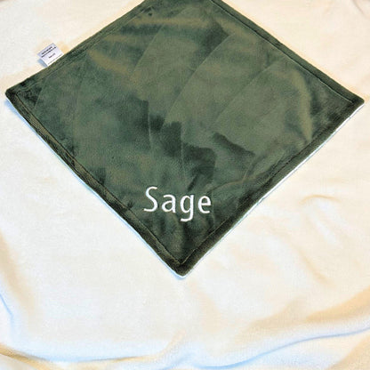 Personalized baby blanket, Serene Green and White Botanical Minky Baby Blanket - you choose back, Custom Baby Blanket baby shower gift