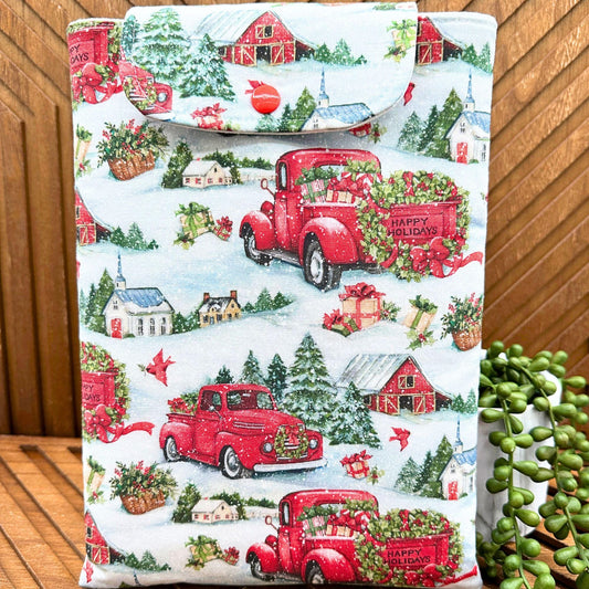Christmas red truck iPad sleeve