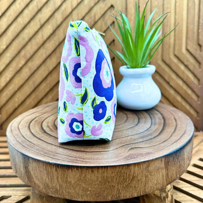 Groovy Vibes: Purple Versatile Makeup Bag for Cosmetics and More
