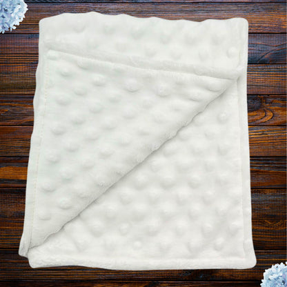 Classic White Dot Minky Baby Lovey – Ideal for On-the-Go Snuggles, Baby Comfort and Security, Portable  Reassurance, snuggle buddy