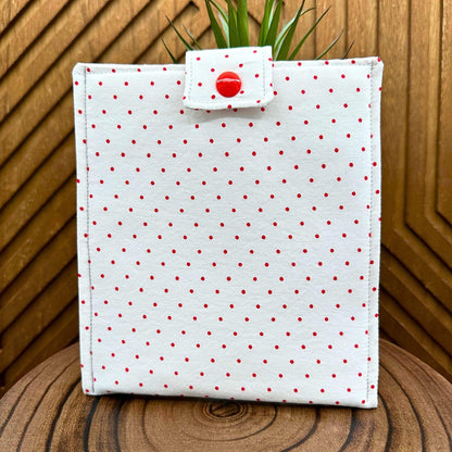 white with red polka dots kindle sleeve