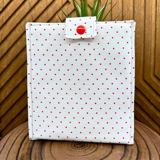 white with red polka dots kindle sleeve