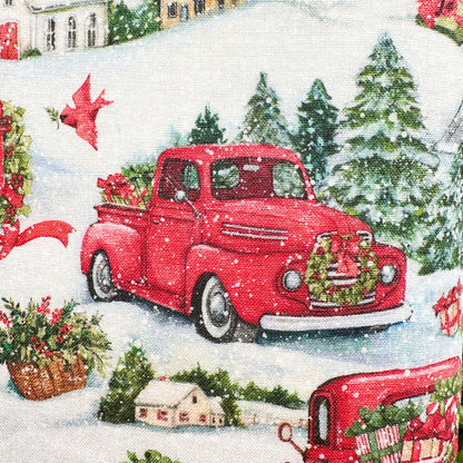 IPAD Sleeve - Festive Red Farm Truck Design, Christmas Pouch & Book Cover Gift