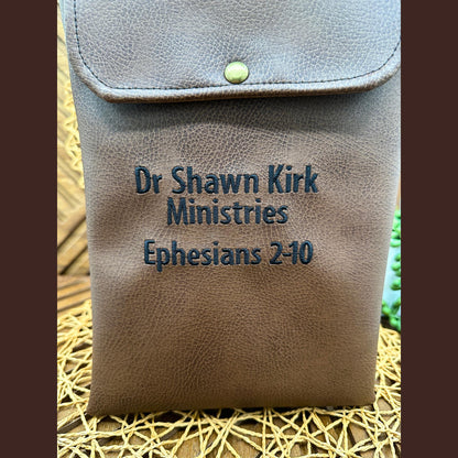 Personalized IPAD Sleeve - Brown Pebbled Faux Leather IPad Sleeve - Stylish Tablet Case & Gift Idea
