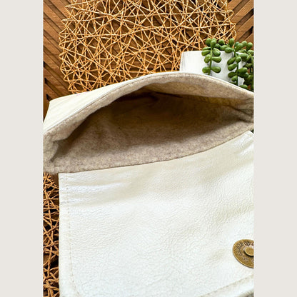 IPAD Sleeve -  White Faux Leather IPad Sleeve - Stylish Tablet Case & Gift Idea