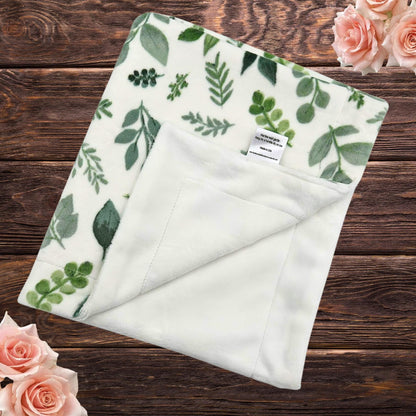 Cozy Botanical Baby Blanket - Luxe Softness for Crib and On-the-Go, Ideal for Stroller & Travel, great for Snuggling and Tummy Time
