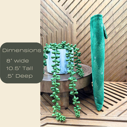 IPAD Sleeve - Green Forest & Snowflake Christmas-Themed Padded IPAD Cover, IPAD pouch, book sleeve, Christmas gift idea