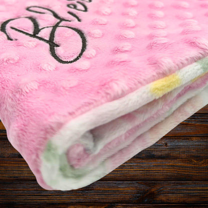 Blush Bloom Minky Baby Lovey: Perfect Travel Companion for Baby's Snuggly Cuddles