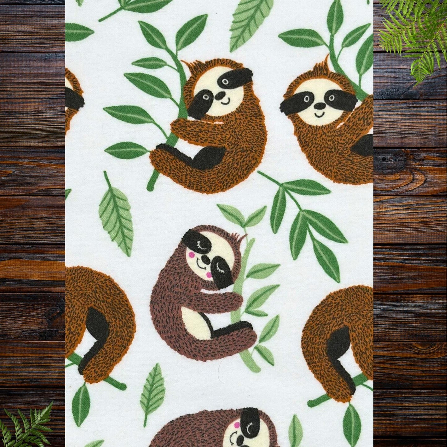 Charming Sleepy Sloth Snuggle Baby Blanket Set - Perfect Nursery Decor! Sloth Hugs Baby Blanket Shower Gift, Warm Cotton Flannel Nursery Decor