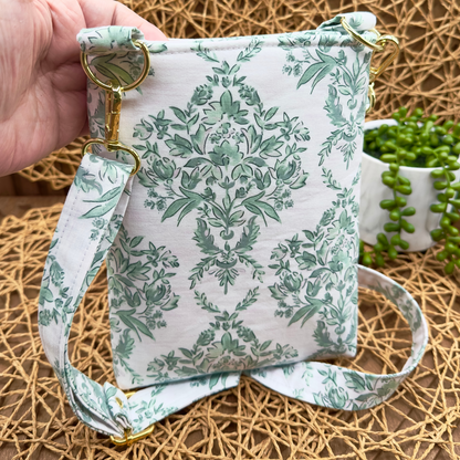 Green Floral Everyday Crossbody Bag - Compact, Chic & Key-Ready