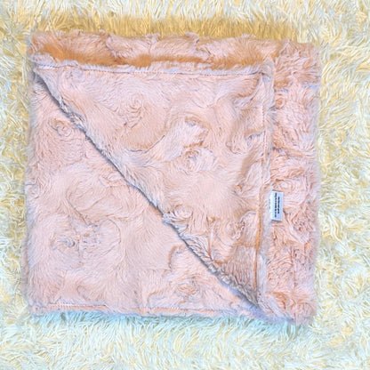 Blush Minky Baby Blanket Set for Soft and Cozy Snuggles, Luxury Minky Baby Wrap, Cuddly Newborn Blanket, High Quality Baby Shower Gift