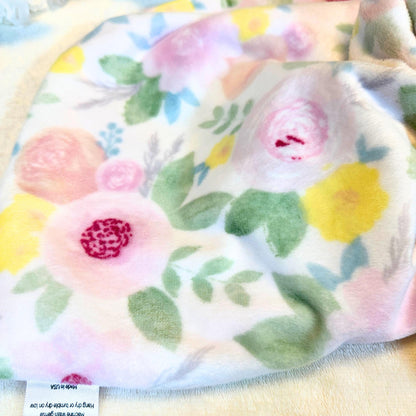 Blush Bloom Minky Baby Lovey: Perfect Travel Companion for Baby's Snuggly Cuddles