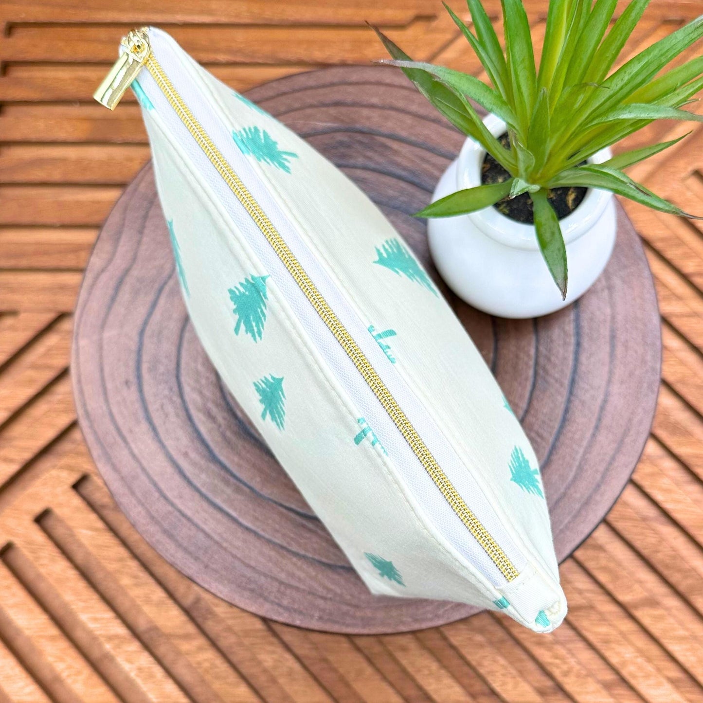 Whispering Woods Makeup Bag: Perfect for Cosmetics, Cords, and Everyday Essentials