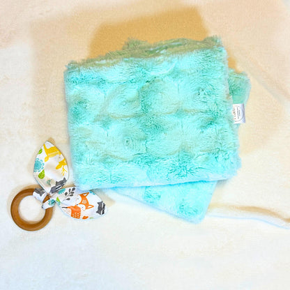 Delightful Mint Swirl Baby Lovey – Soft Minky Comfort for Little One, Baby Security, Portable Comfort and Reassurance, snuggle buddy