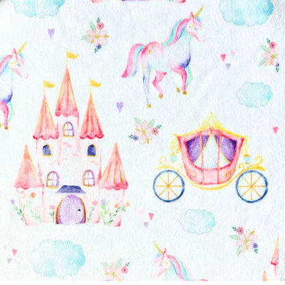 Personalized baby blanket, Personalized Castle & Carriage Minky Baby Blanket - Ideal Baby Shower Gift!
