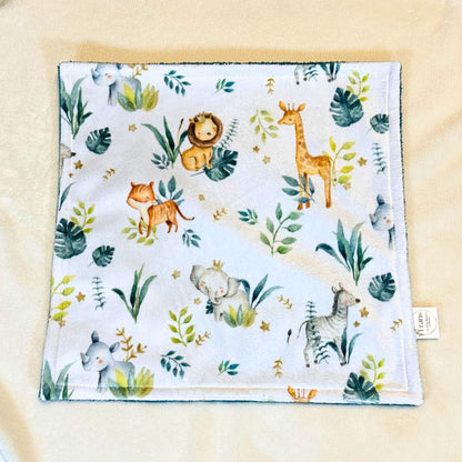 Personalized baby blanket, Custom Safari Animal Minky Baby Blanket, Personalized Gift for Newborns