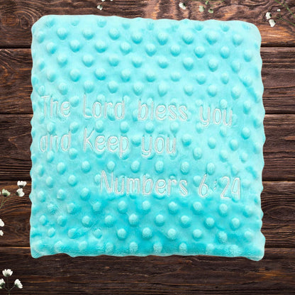 Cozy Cloud: Luxurious Blue Minky Baby Blanket for Cuddles Anywhere