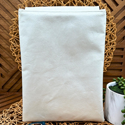 IPAD Sleeve -  White Faux Leather IPad Sleeve - Stylish Tablet Case & Gift Idea