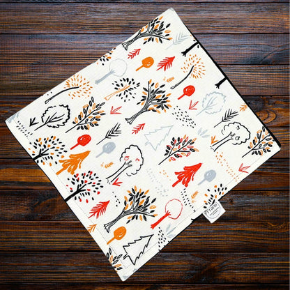 Harvest Tree Flannel Baby Blanket, Woodsy Hugs Baby Blanket Shower Gift, Warm Cotton Flannel Nursery Decor