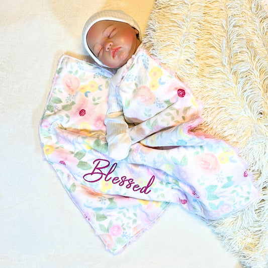 Soft Rosebud Minky Baby Lovey - Ultimate Security Blanket for Your Little One