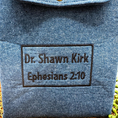Personalized IPAD Sleeve - Blue Cotton Denim IPad Sleeve - Stylish Tablet Case & Gift Idea