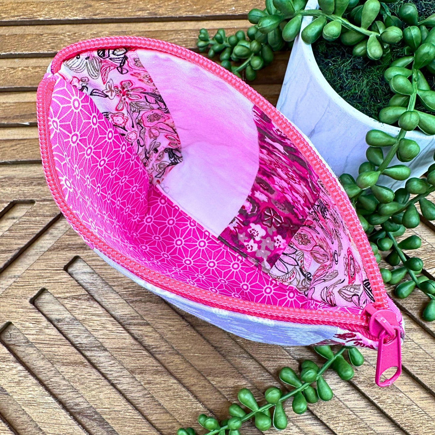 Lavender and Pink BOHO Bloom Makeup Bag: Chic Travel Organizer and Cosmetic Bag