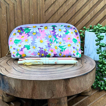 Chic Floral Makeup Bag Set: All-in-One Organizer for Beauty, Tech and More